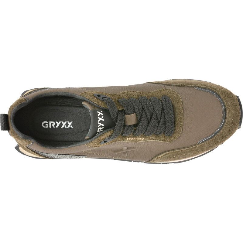Pantofi sport GRYXX kaki, 110169, din piele naturala