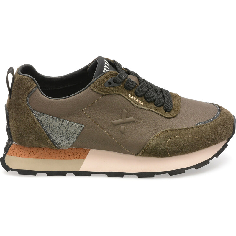 Pantofi sport GRYXX kaki, 110169, din piele naturala