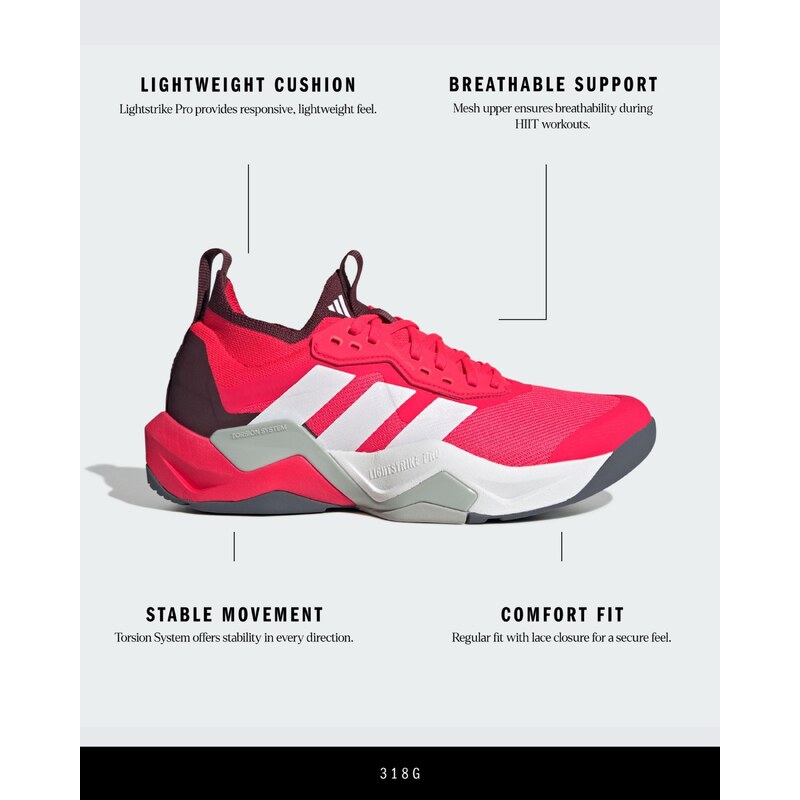 ADIDAS PERFORMANCE Pantofi sport 'RAPIDMOVE ADV 2' purpuriu / negru / alb murdar