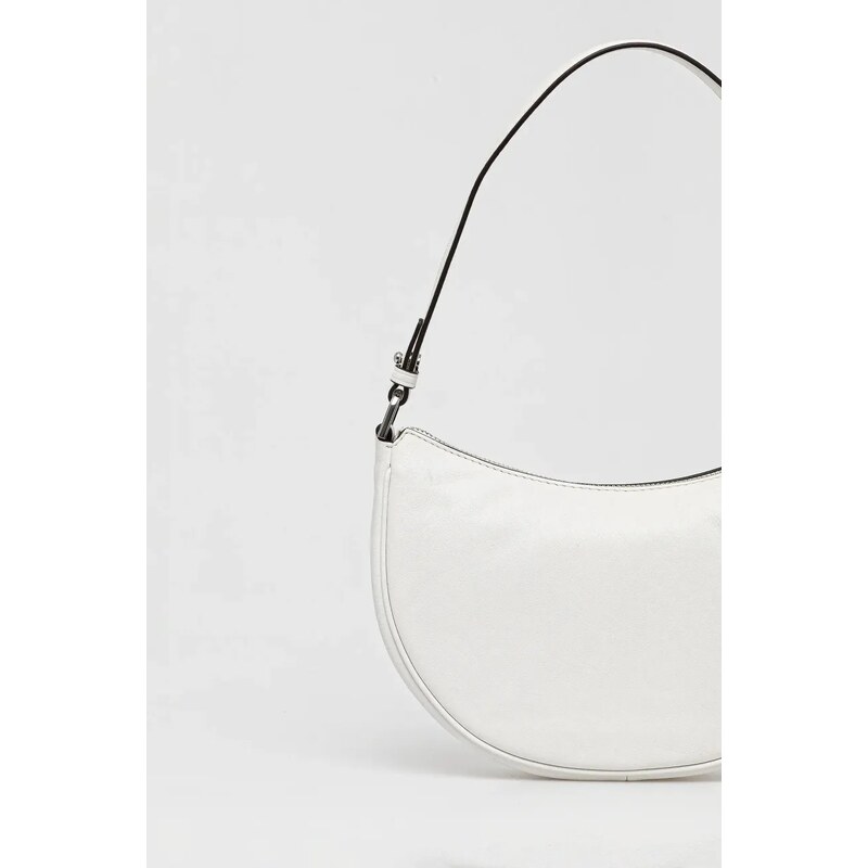 MICHAEL Michael Kors poșetă de piele culoarea alb, 32S5S8QU1L