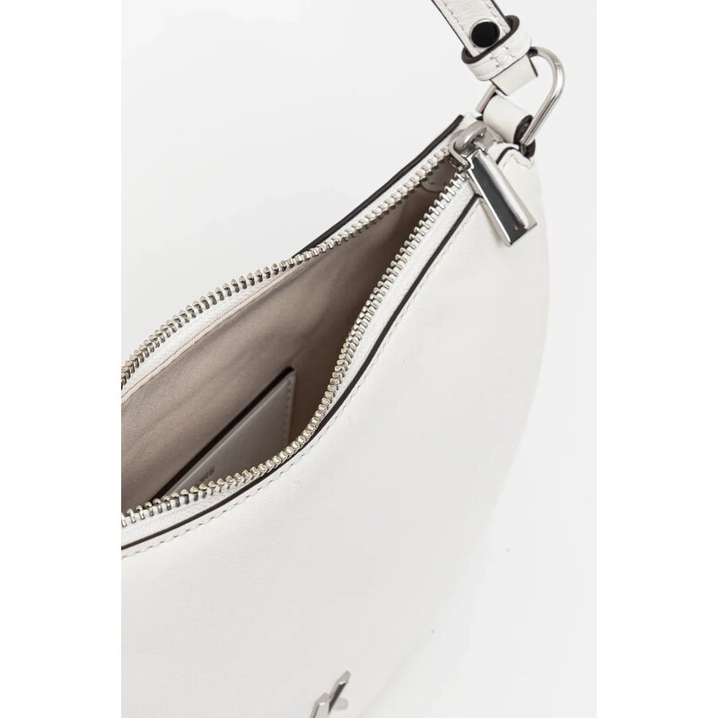 MICHAEL Michael Kors poșetă de piele culoarea alb, 32S5S8QU1L