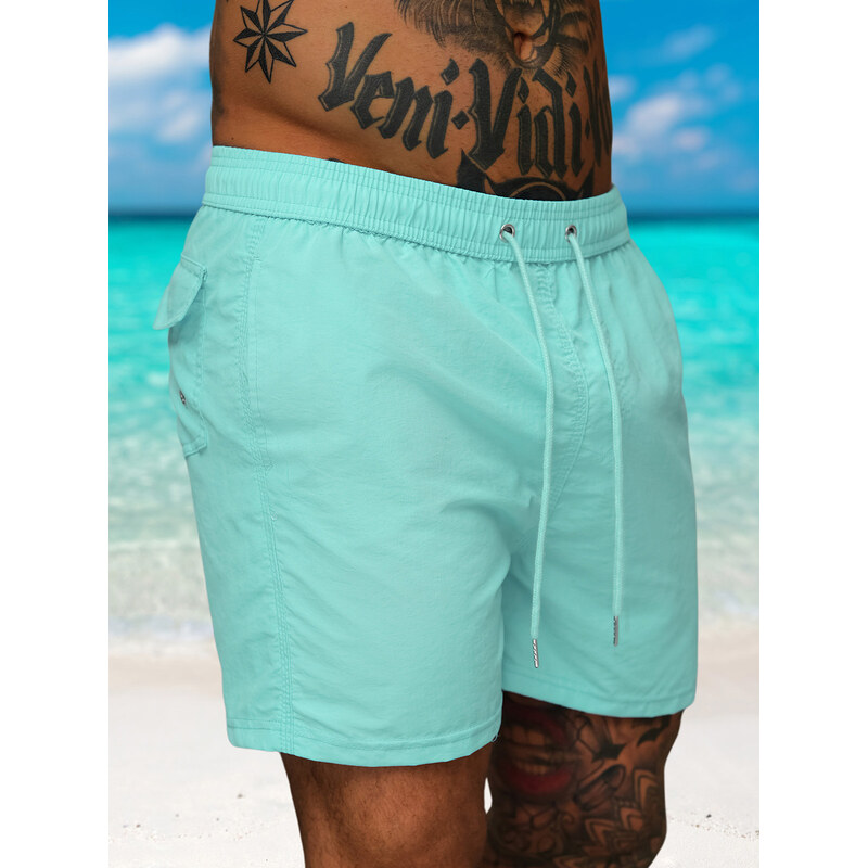 Pantaloni scurti de baie bărbați verde-mentă OZONEE JS/XL018/13
