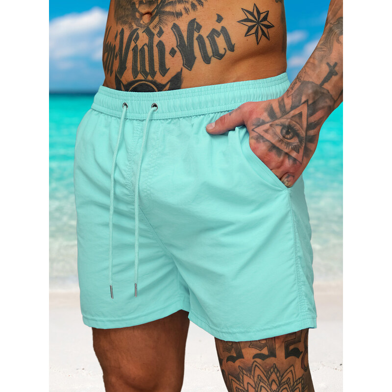Pantaloni scurti de baie bărbați verde-mentă OZONEE JS/XL018/13
