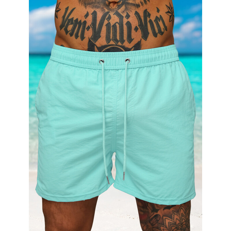 Pantaloni scurti de baie bărbați verde-mentă OZONEE JS/XL018/13