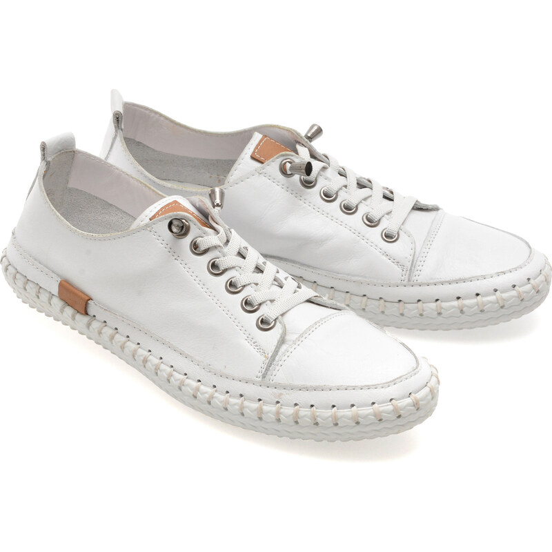 Pantofi sport FLAVIA PASSINI albi, EV2898, din piele naturala
