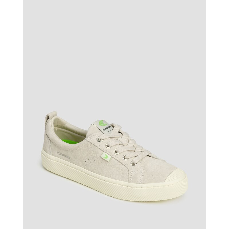 Teniși din piele de căprioară pentru femei Cariuma OCA Low Vintage White Suede