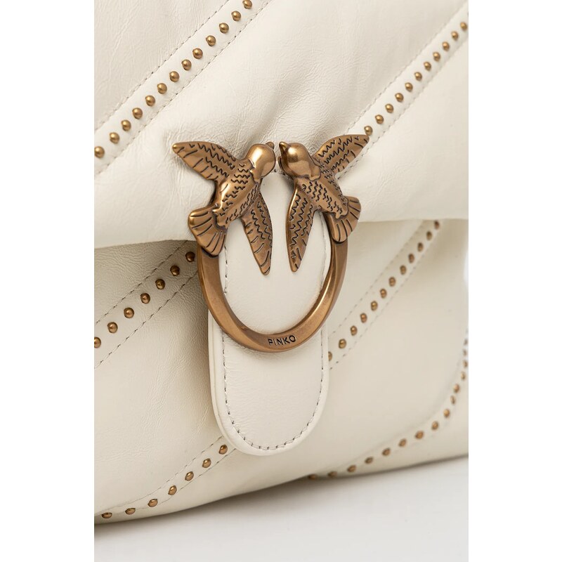 Pinko poșetă de piele culoarea bej, 100038 A26T