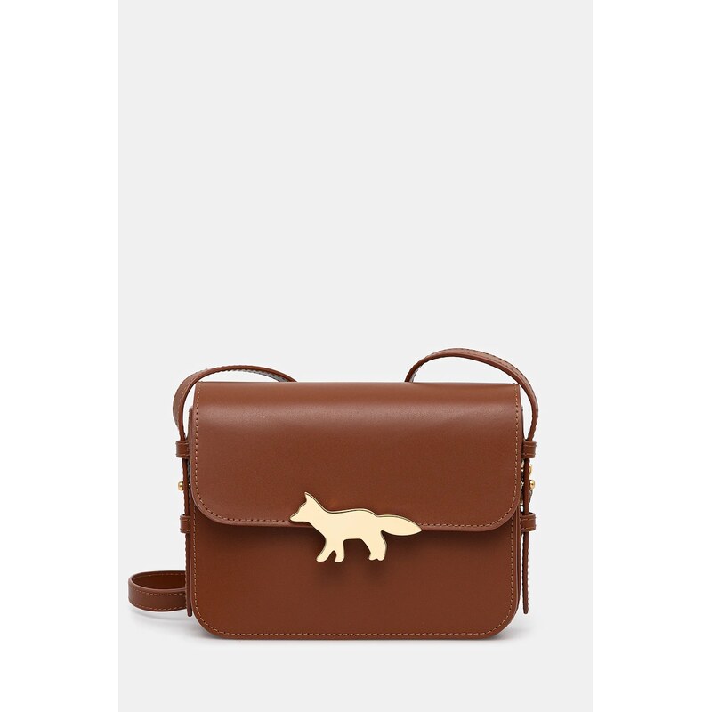 Maison Kitsuné poșetă de piele Edie Bag culoarea negru, NW05170LR0001