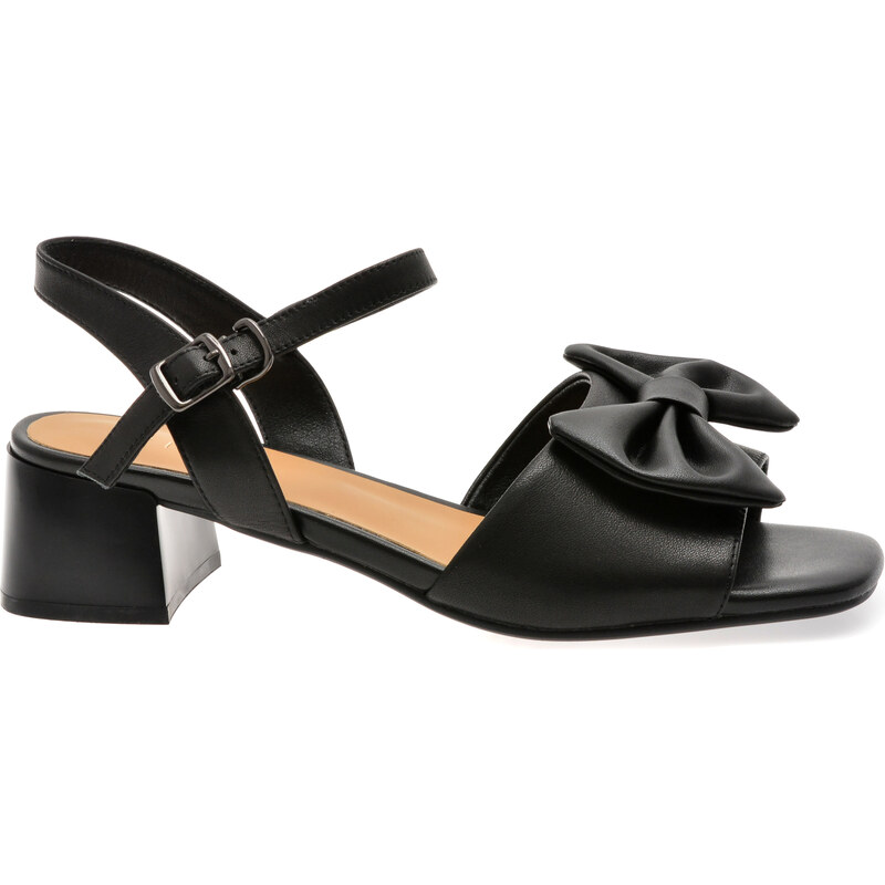 Sandale EPICA negre, 1295D29, din piele naturala
