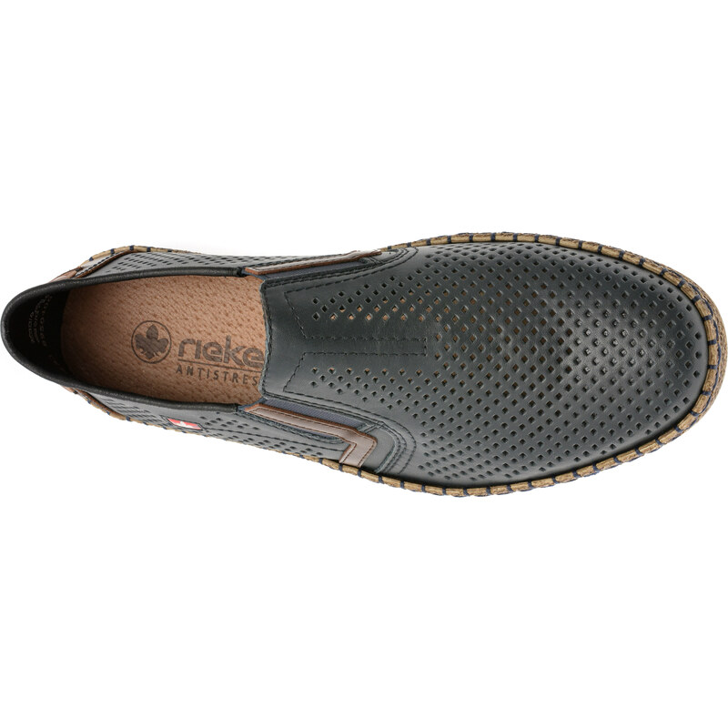 Pantofi RIEKER bleumarin, B5297, din piele naturala