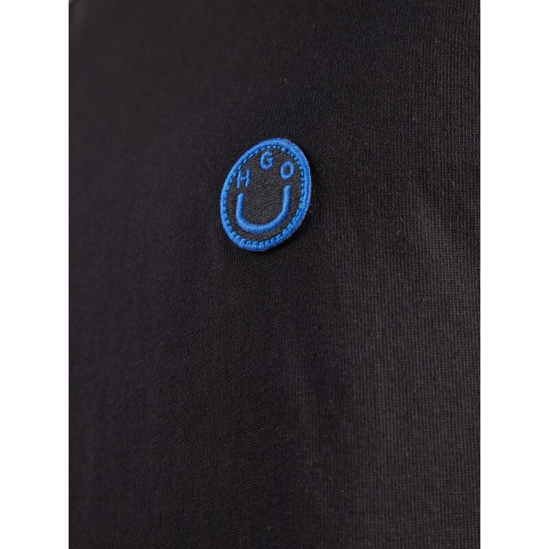 HUGO Tricou 'Niley' albastru / negru