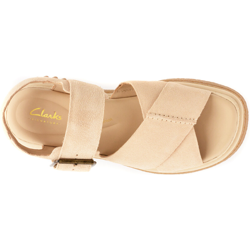 Sandale CLARKS bej, EVAMAR WISH, din piele intoarsa