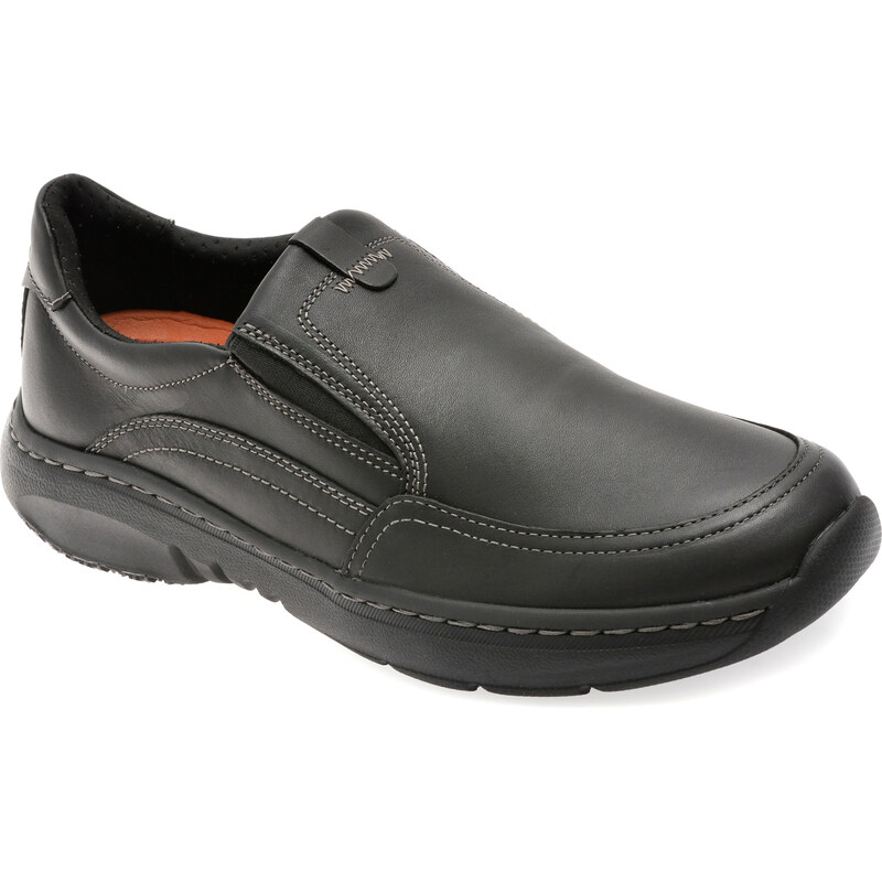 Pantofi CLARKS negri, PRO STEP, din piele naturala