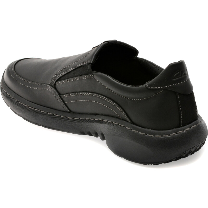 Pantofi CLARKS negri, PRO STEP, din piele naturala