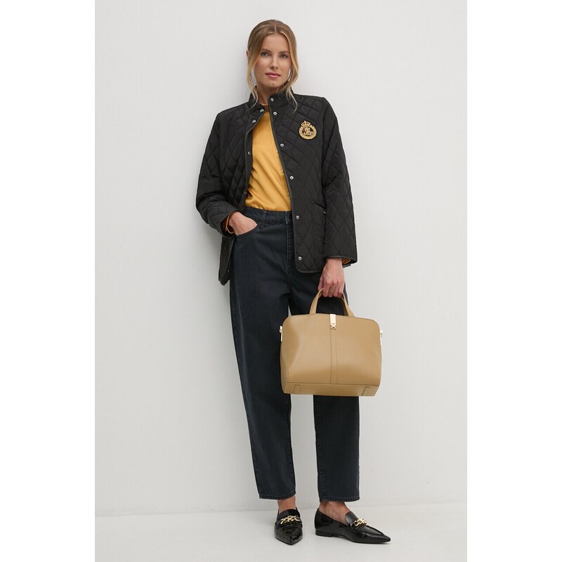 Lauren Ralph Lauren cămașă culoarea galben, cu guler clasic, regular, 200918715