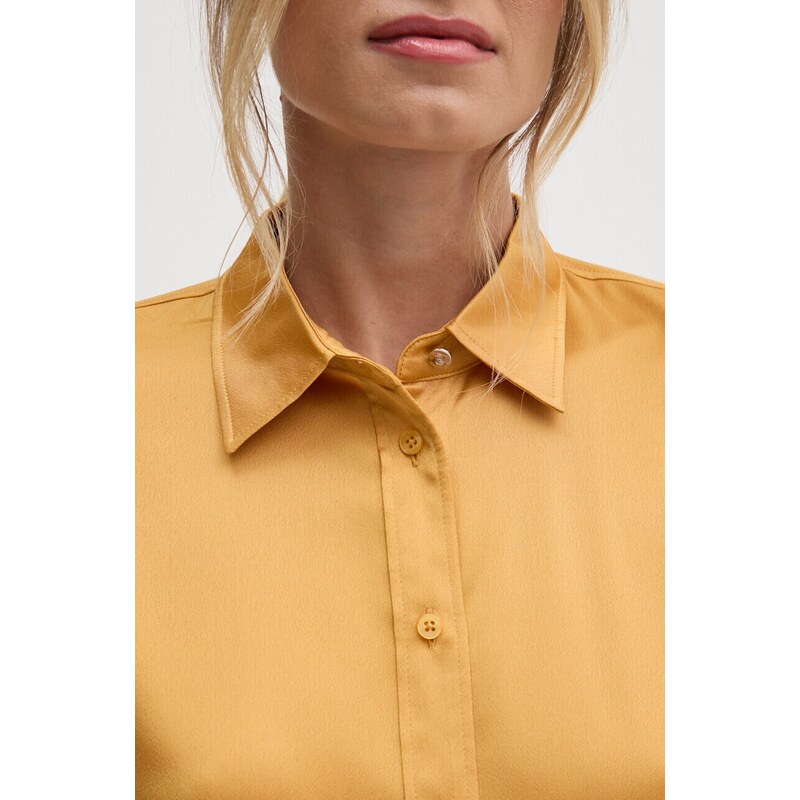Lauren Ralph Lauren cămașă culoarea galben, cu guler clasic, regular, 200918715