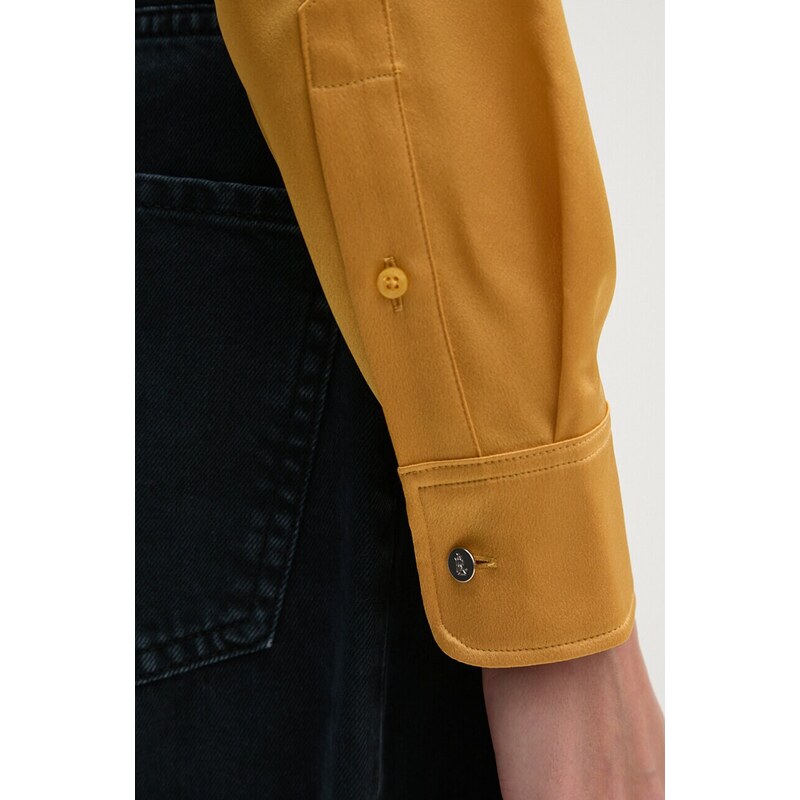 Lauren Ralph Lauren cămașă culoarea galben, cu guler clasic, regular, 200918715