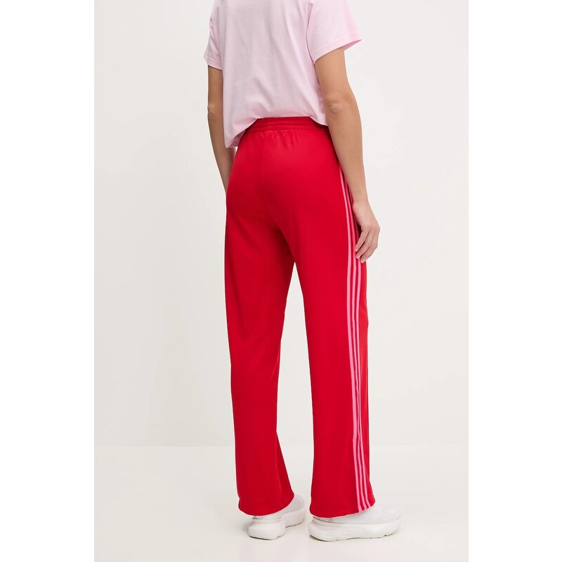 adidas Originals pantaloni de trening Firebird culoarea roșu, cu imprimeu, JW1225