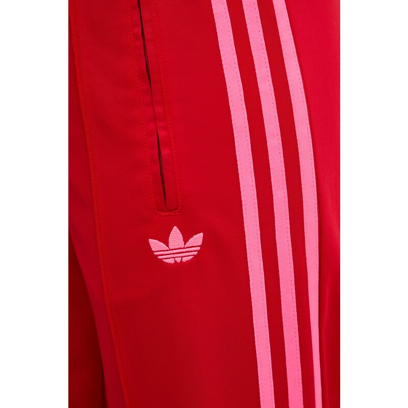 adidas Originals pantaloni de trening Firebird culoarea roșu, cu imprimeu, JW1225