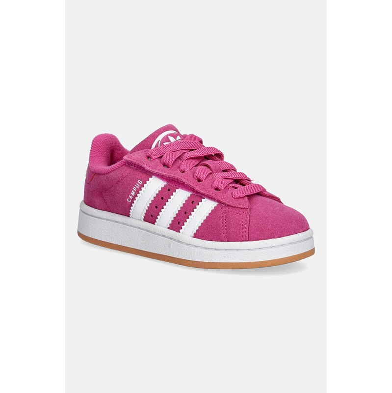 adidas Originals sneakers de piele întoarsă pentru copii CAMPUS 00s culoarea roz, JR7420