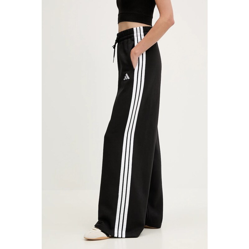 adidas pantaloni de trening 3-Stripes culoarea negru, cu imprimeu, KB5323