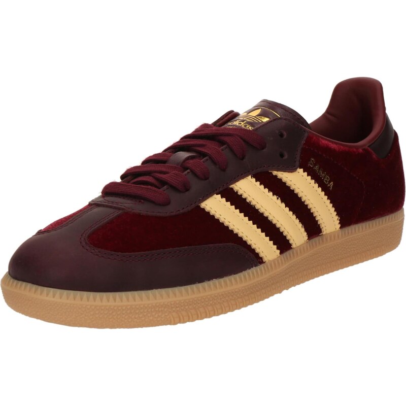 ADIDAS ORIGINALS Sneaker low 'SAMBA' bej / roșu vin