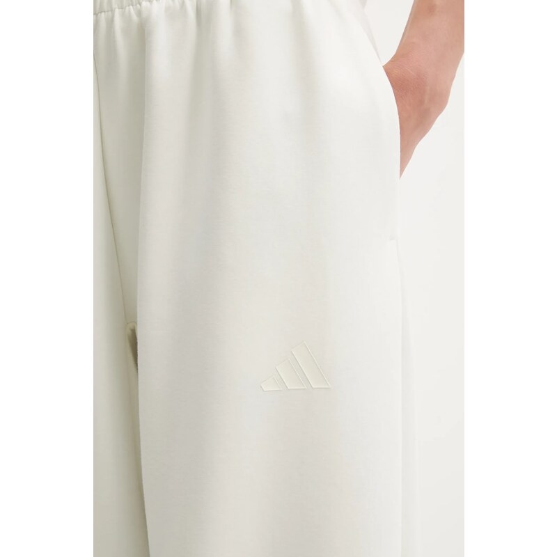 adidas pantaloni de trening All SZN culoarea bej, uni, JV9896