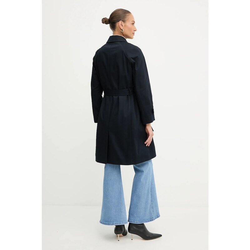 BOSS palton culoarea bleumarin, de tranzitie, 50543189