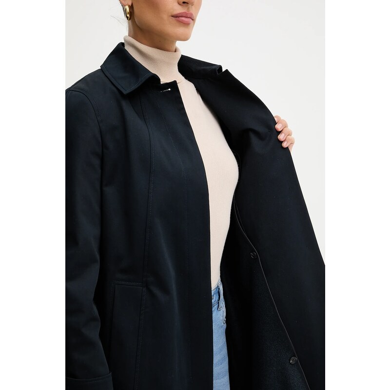 BOSS palton culoarea bleumarin, de tranzitie, 50543189