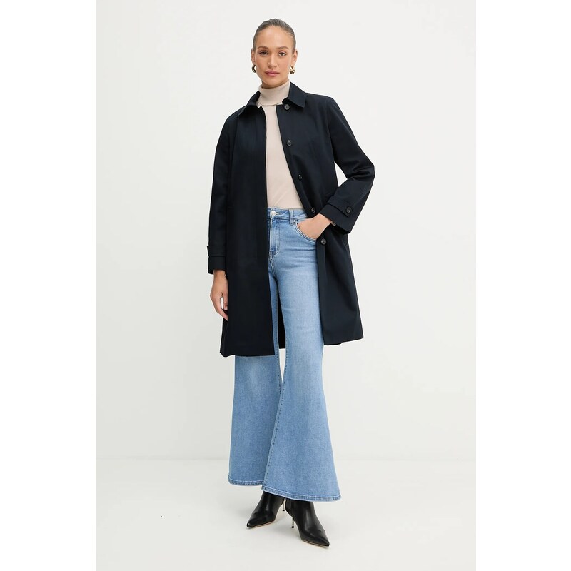BOSS palton culoarea bleumarin, de tranzitie, 50543189