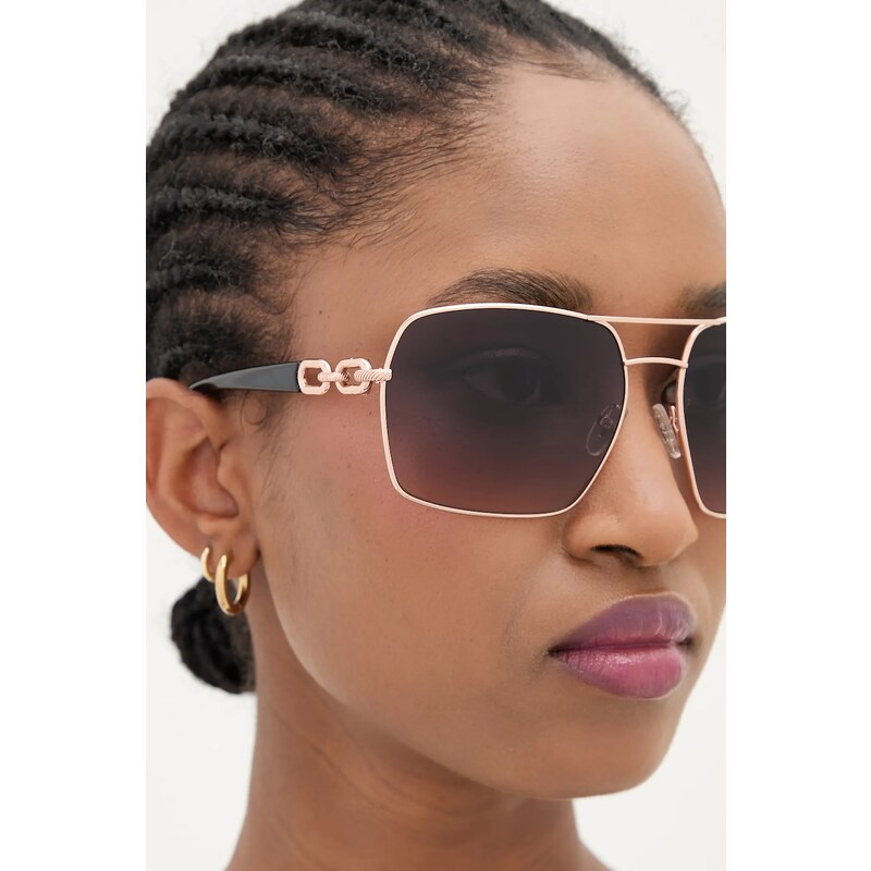 Guess ochelari de soare femei, culoarea auriu, GU00159_6328B