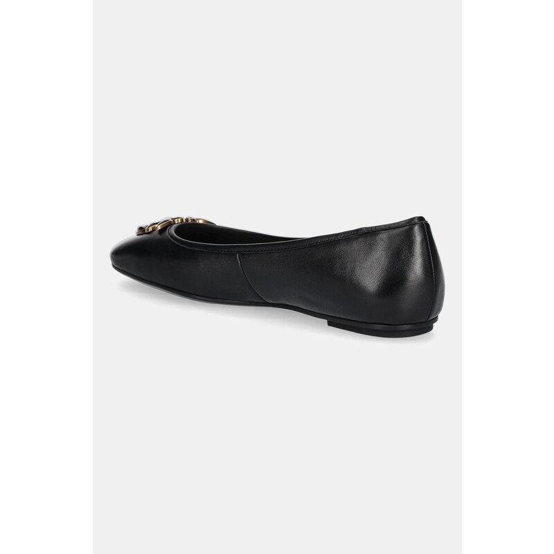 Pinko balerini de piele Max 03 culoarea negru, SD0379P003Z99
