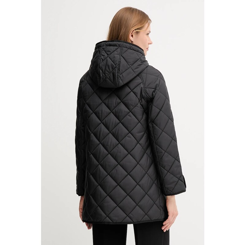 Dkny geacă culoarea negru, de tranziție, DLEMPT95