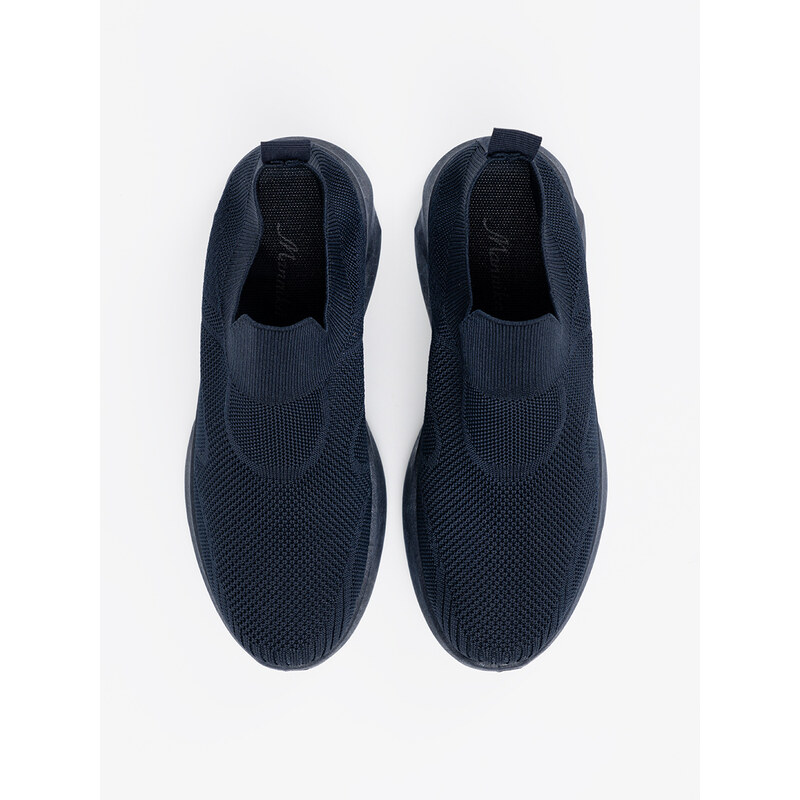 Shelvt Women's slip-on sneakers navy blue