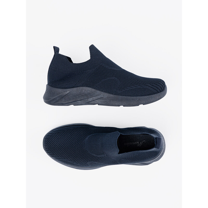 Shelvt Women's slip-on sneakers navy blue