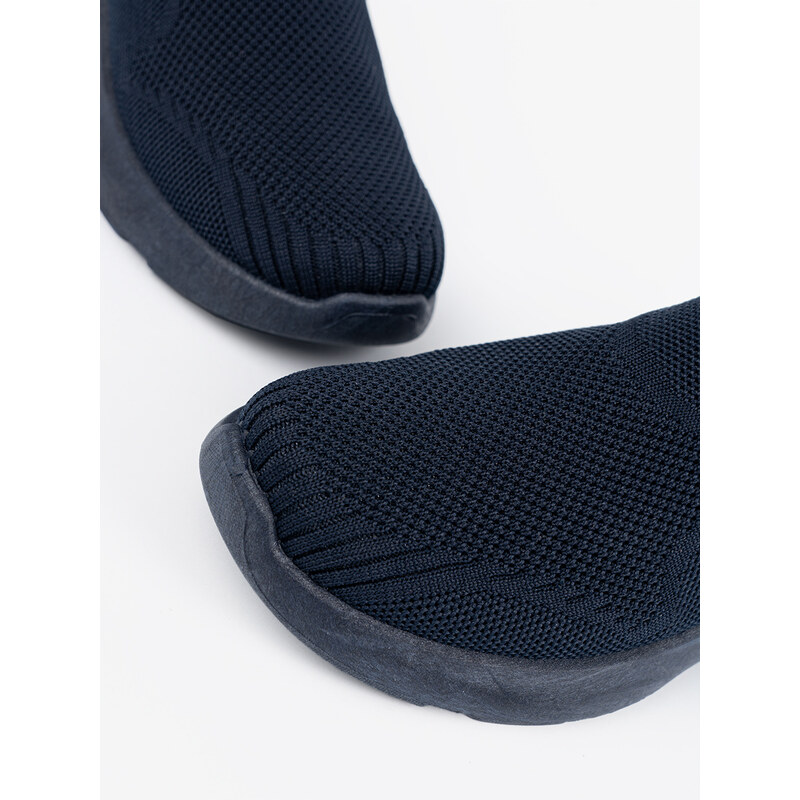 Shelvt Women's slip-on sneakers navy blue