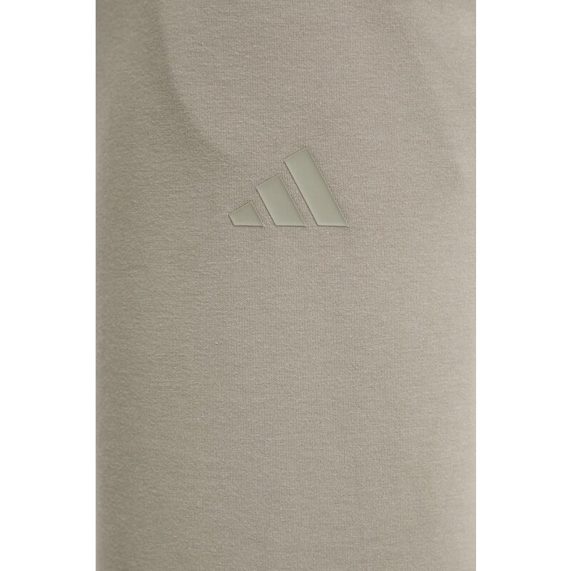 adidas pantaloni de trening All SZN culoarea verde, uni, JW5074