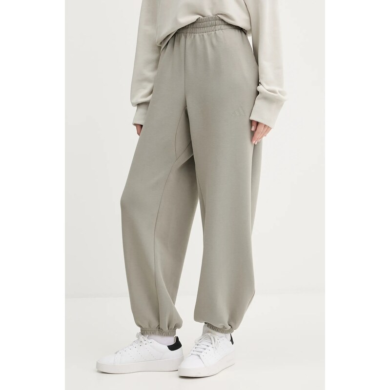 adidas pantaloni de trening All SZN culoarea verde, uni, JW5074
