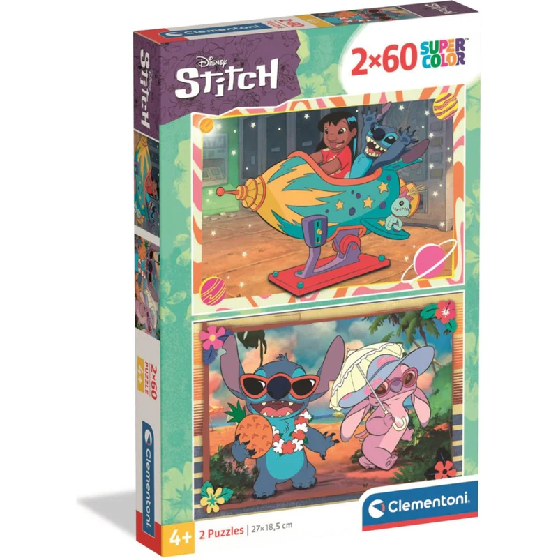 Disney Lilo și Stitch Galactic Vacation Puzzle Clementoni 2x60 piese ...