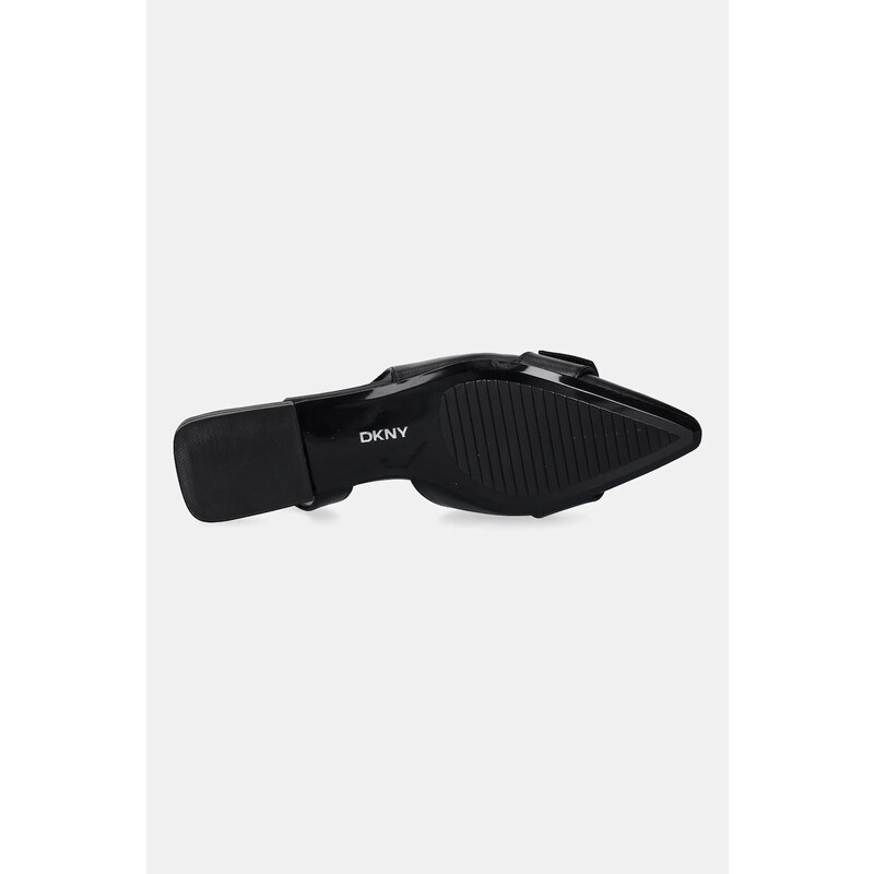 Dkny balerini de piele Clemma culoarea negru, cu toc deschis, K3590639