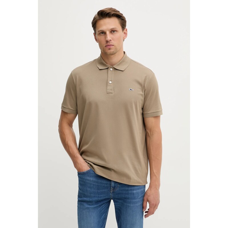 Paul&Shark polo de bumbac Knitwear culoarea verde, uni, 99311001