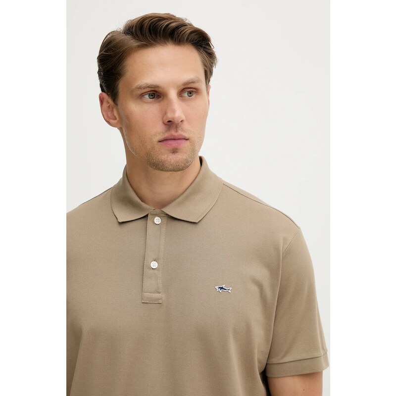 Paul&Shark polo de bumbac Knitwear culoarea verde, uni, 99311001