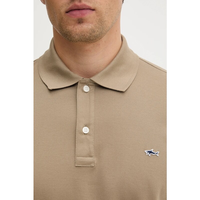 Paul&Shark polo de bumbac Knitwear culoarea verde, uni, 99311001