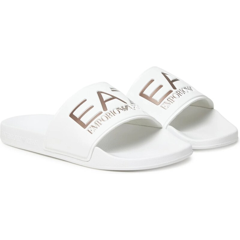 EA7 Emporio Armani Shoes Beachwear WHITE+ROSE GOLD