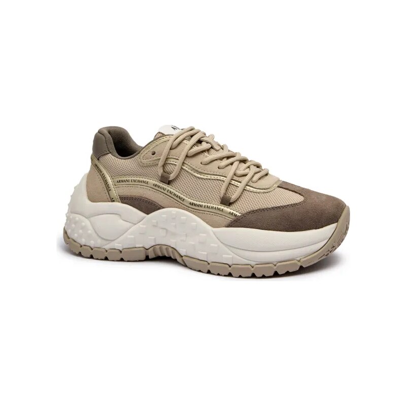 Armani Exchange Sneakers cu adaos de piele
