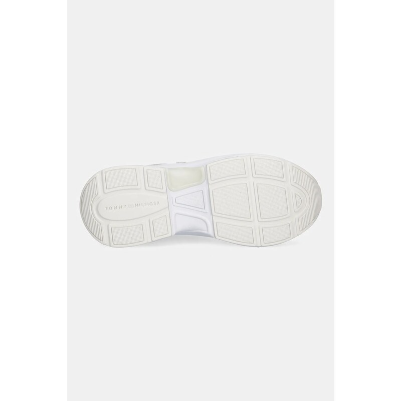 Tommy Hilfiger sneakers din piele TH CHUNKY RUNNER PATENT culoarea alb, FW0FW08840