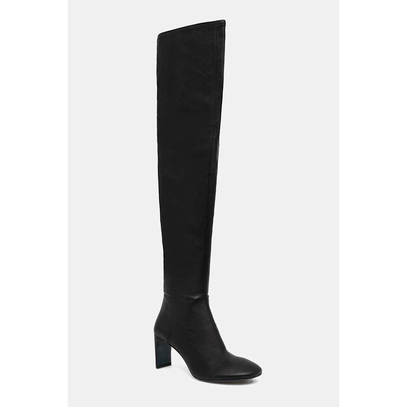 Patrizia Pepe ghete de piele culoarea negru, cu toc drept, 8Y0144 L121 K103