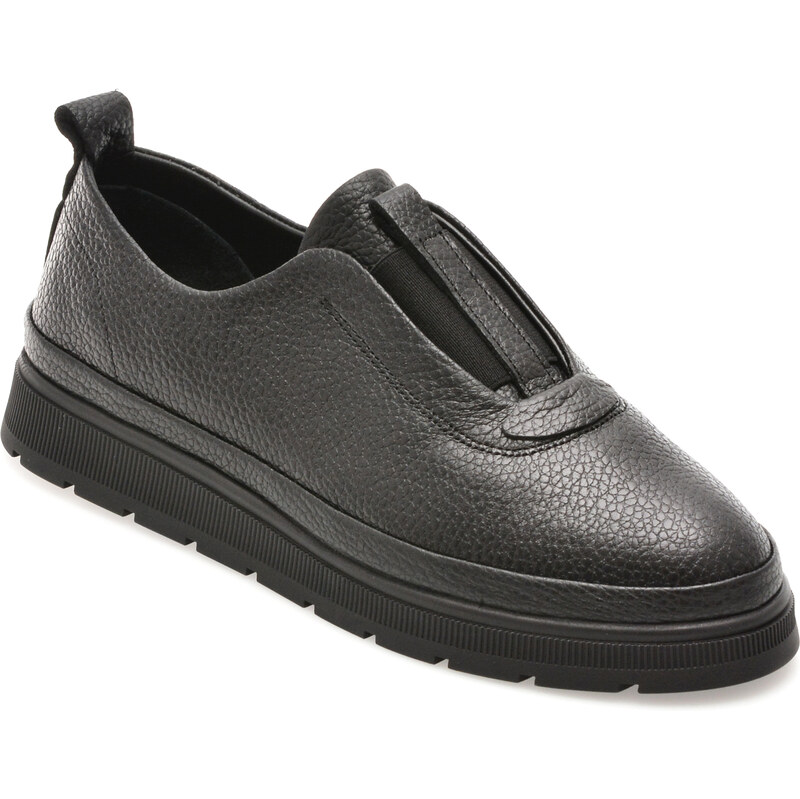 Pantofi IMAGE negri, 146A266, din piele naturala
