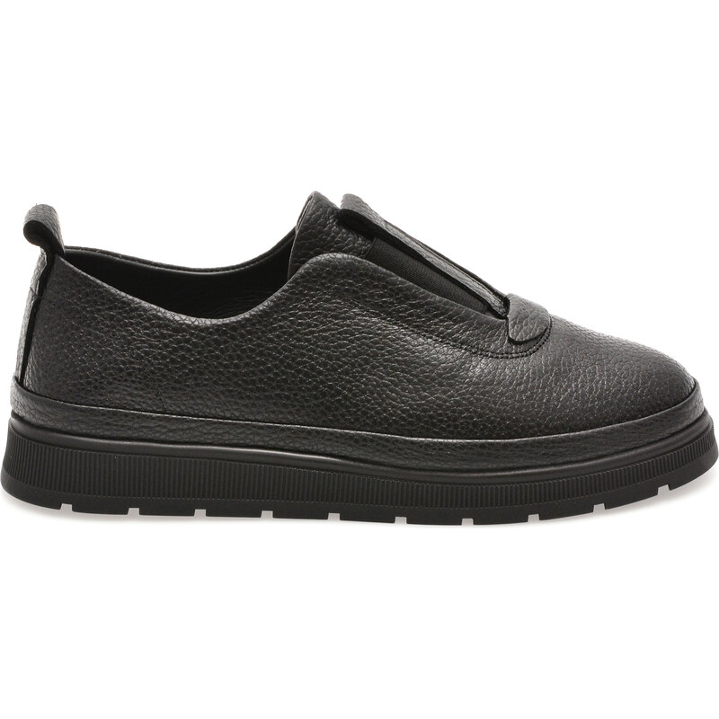 Pantofi IMAGE negri, 146A266, din piele naturala