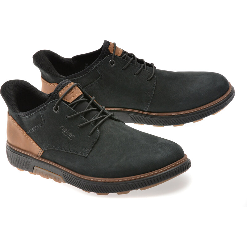 Pantofi sport RIEKER bleumarin, B3357, din piele naturala